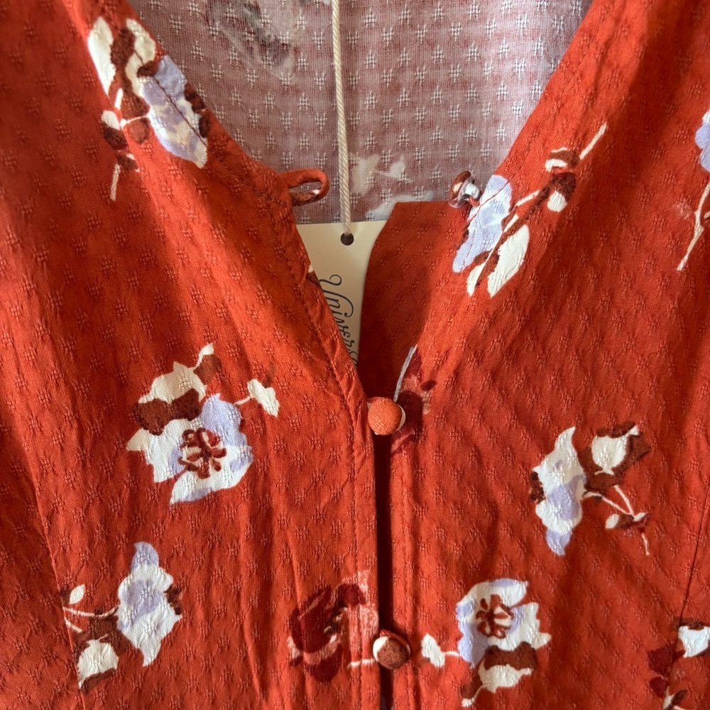 Universal Thread Red Floral Midi Dress - Picture 5 of 13
